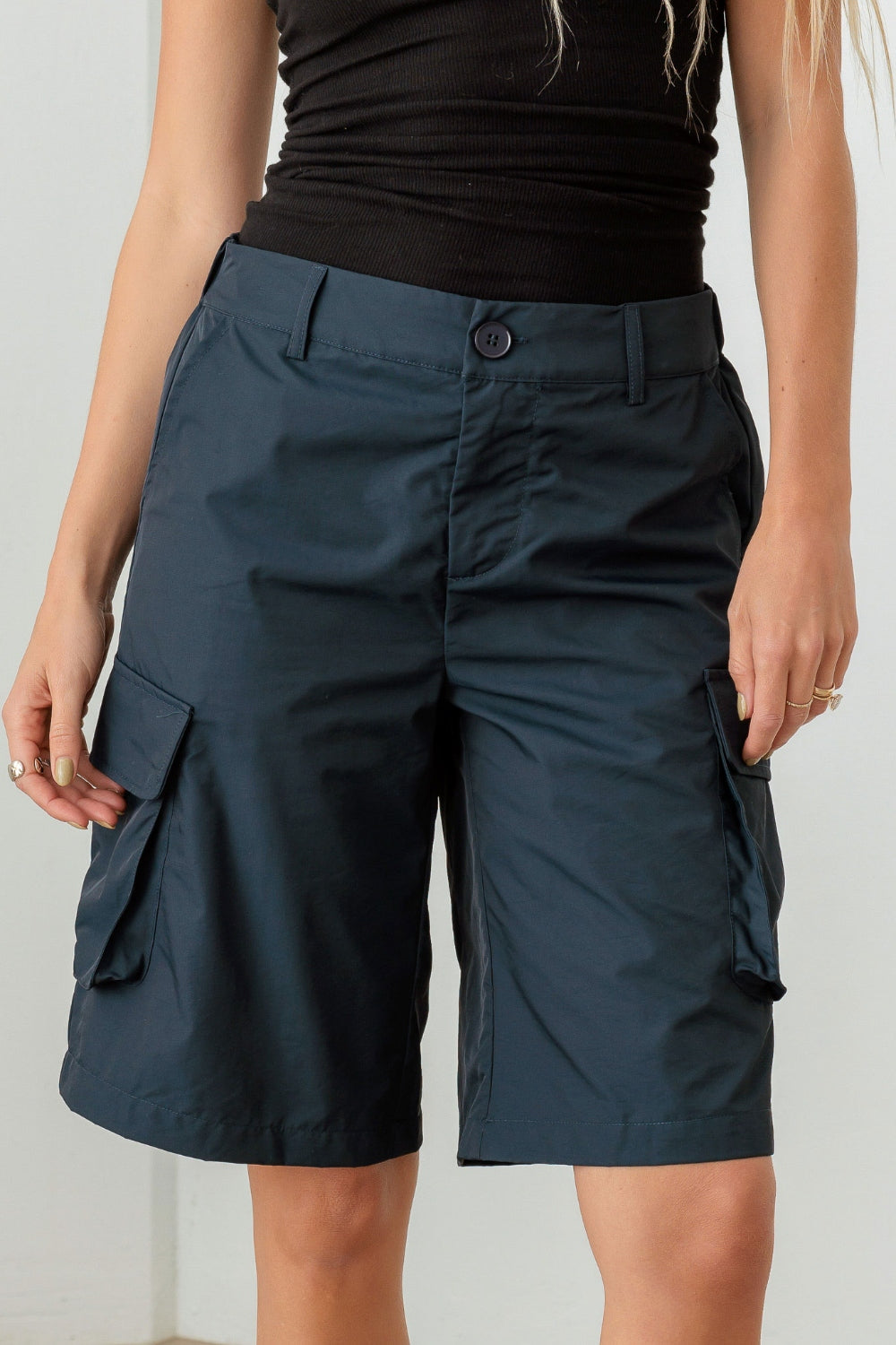 Le Lis Navy Cargo Bermuda Shorts Yuley's Interesting Things Navy-L Bottom 25.68 %picture_angle%